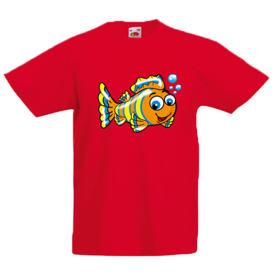 T-Shirt with print Happy Fish-A5949