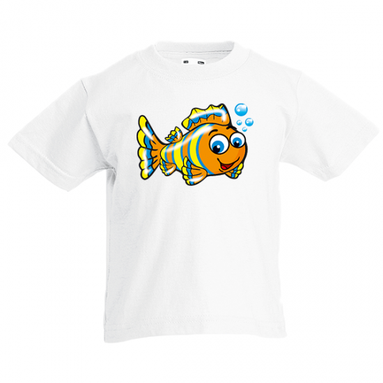 T-Shirt with print Happy Fish-A5949