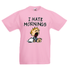 T-shirt με στάμπα I Hate Mornings-A5320