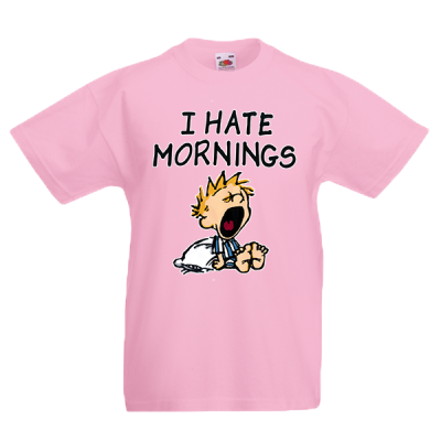 I Hate Mornings Kids T-Shirt with print
