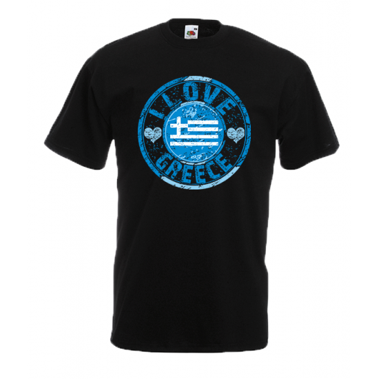 I Love Greece Flag T-Shirt with print