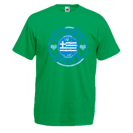 I Love Greece Flag T-Shirt with print