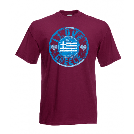 I Love Greece Flag T-Shirt with print