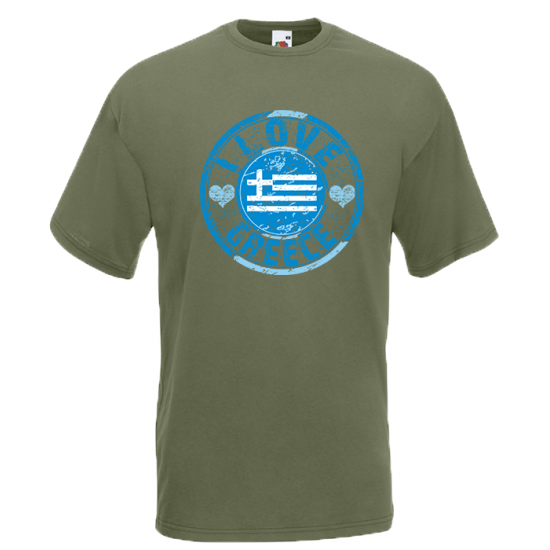 I Love Greece Flag T-Shirt with print