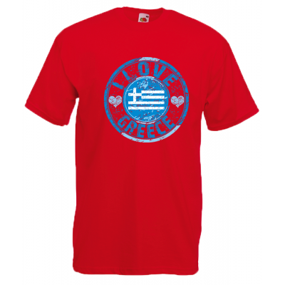 I Love Greece Flag T-Shirt with print