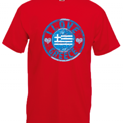 I Love Greece Flag T-Shirt with print