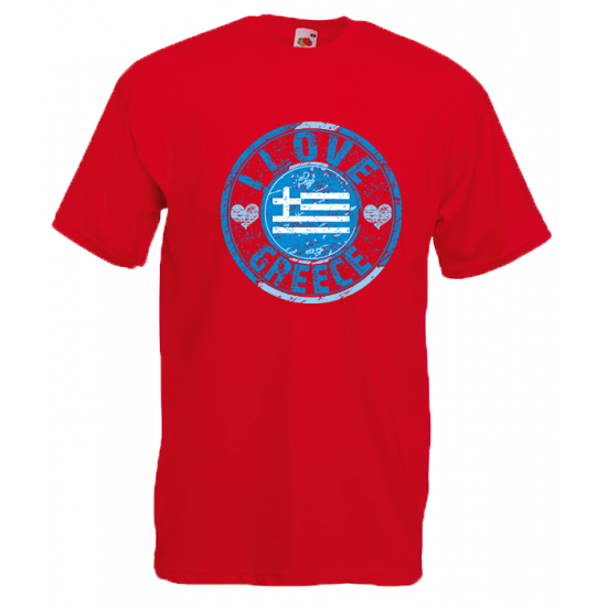 I Love Greece Flag T-Shirt with print