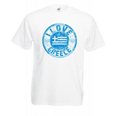 I Love Greece Flag T-Shirt with print