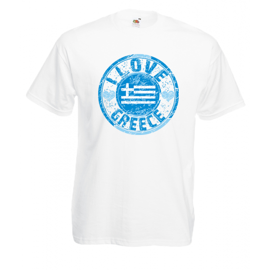 I Love Greece Flag T-Shirt with print
