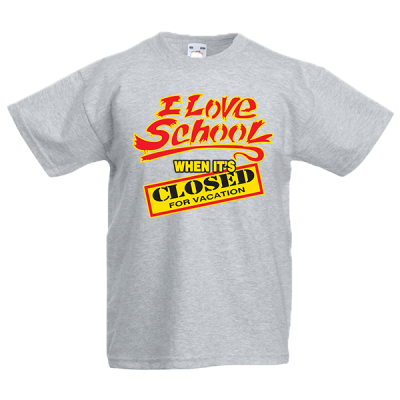 I Love School Kids T-Shirt with print