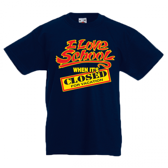 T-Shirt with print I Love School-4290