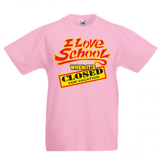 T-Shirt with print I Love School-4290