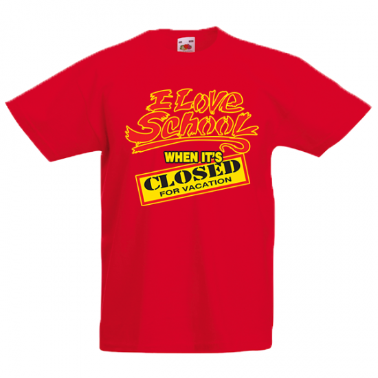 T-Shirt with print I Love School-4290