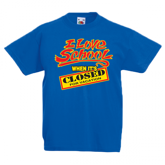 T-Shirt with print I Love School-4290