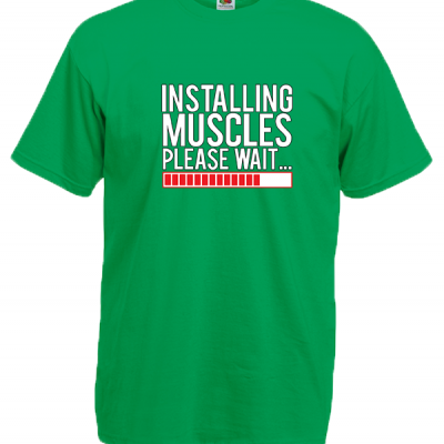 Installing Muscles T-Shirt με στάμπα