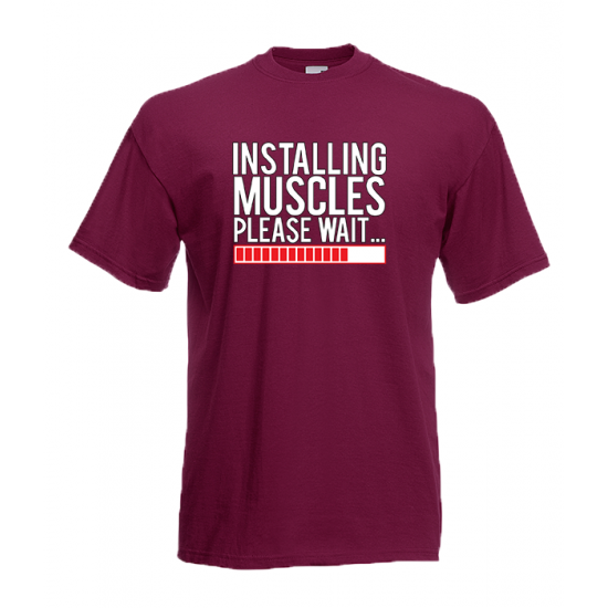 Installing Muscles T-Shirt με στάμπα