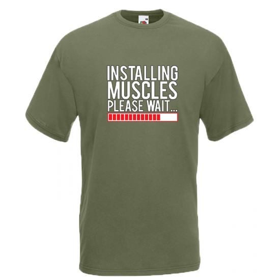 Installing Muscles T-Shirt με στάμπα