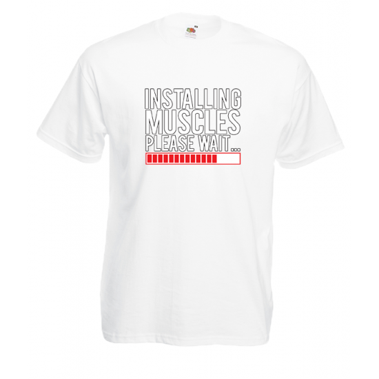 Installing Muscles T-Shirt με στάμπα