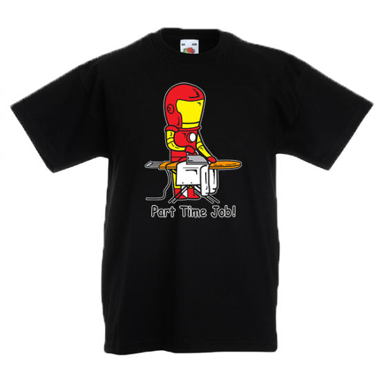T-Shirt with print Iron Man Part Time Job-3691
