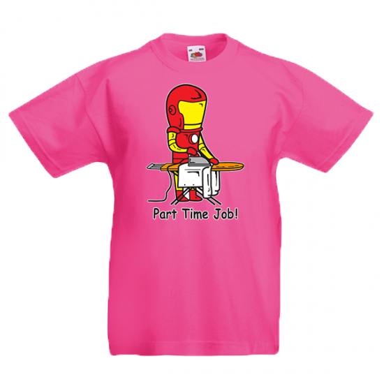 T-Shirt with print Iron Man Part Time Job-3691
