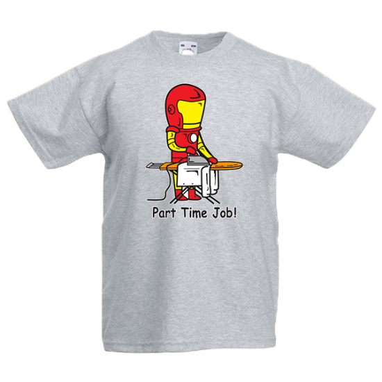 T-Shirt with print Iron Man Part Time Job-3691