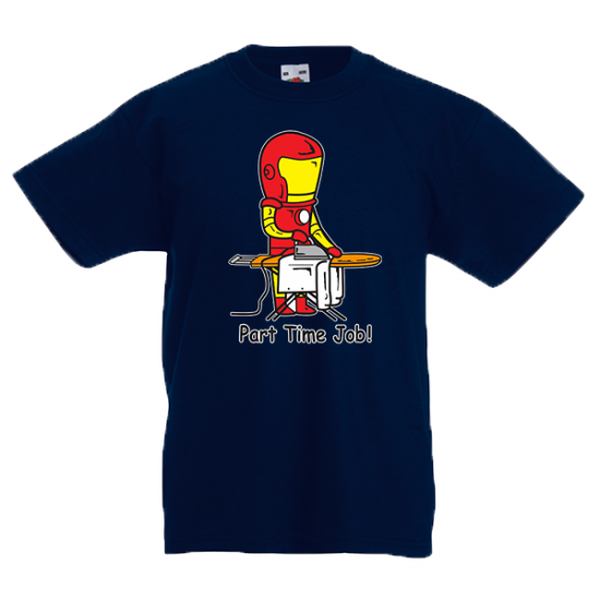 T-Shirt with print Iron Man Part Time Job-3691
