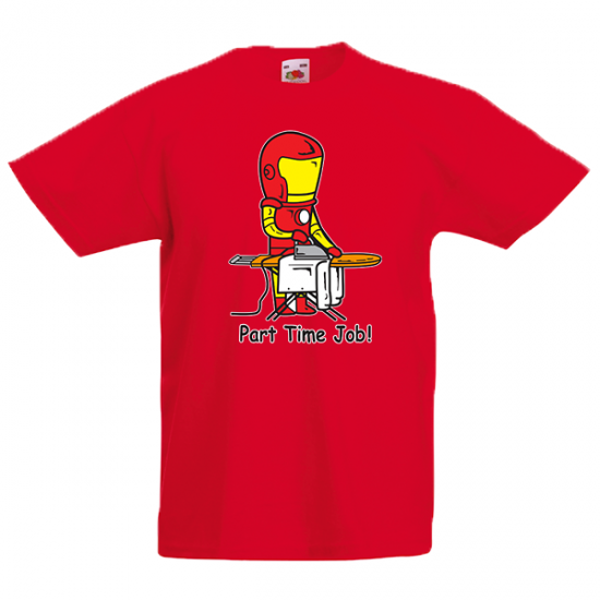 T-Shirt with print Iron Man Part Time Job-3691