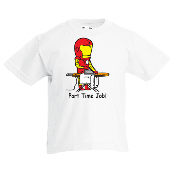 T-Shirt with print Iron Man Part Time Job-3691