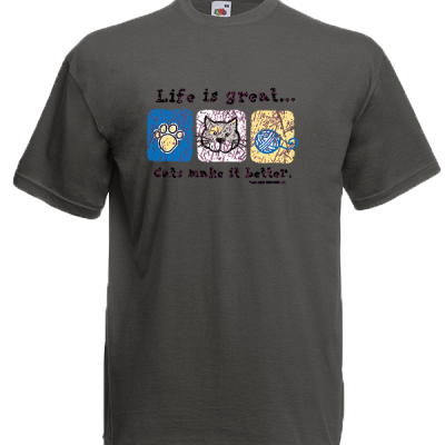 Life Is Great Cats T-Shirt with print