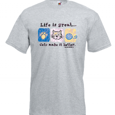 Life Is Great Cats T-Shirt with print
