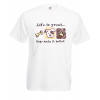 Life Is Great Dogs T-Shirt με στάμπα