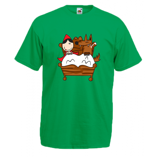 Little Red Riding Hood Bed T-Shirt with print