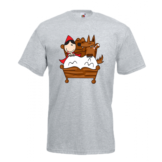 Little Red Riding Hood Bed T-Shirt with print