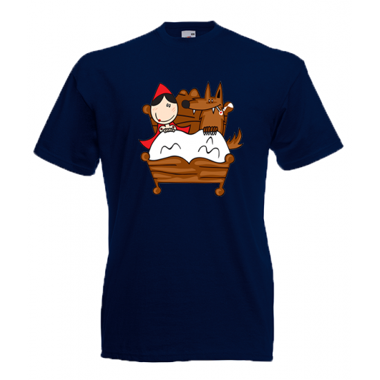 Little Red Riding Hood Bed T-Shirt with print