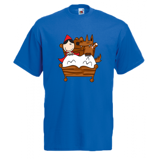 Little Red Riding Hood Bed T-Shirt with print