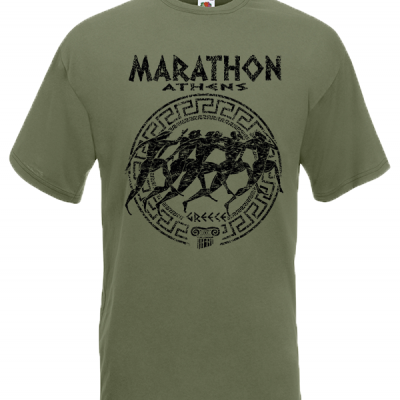 Marathon Circle Big T-Shirt με στάμπα