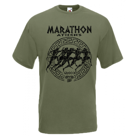 Marathon Circle Big T-Shirt με στάμπα