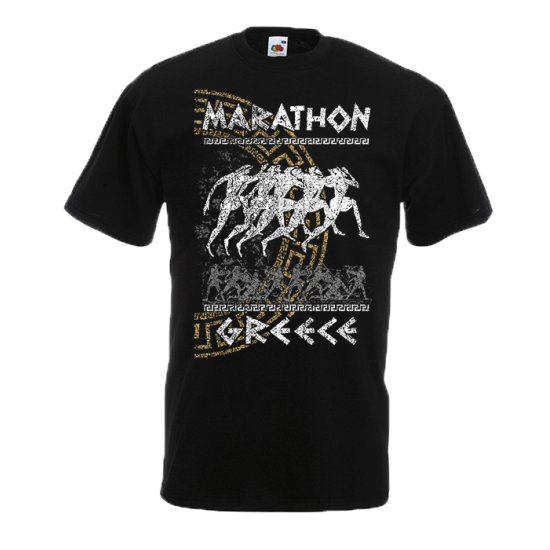Marathon Greek Key T-Shirt with print