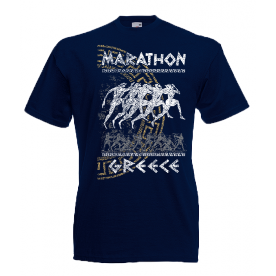 Marathon Greek Key T-Shirt with print