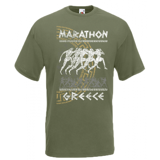 Marathon Greek Key T-Shirt with print