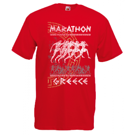 Marathon Greek Key T-Shirt with print