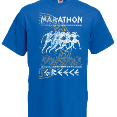 Marathon Greek Key T-Shirt με στάμπα