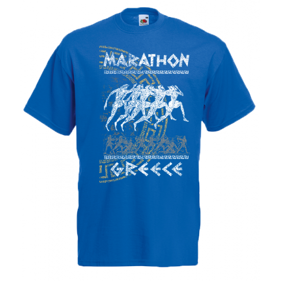 Marathon Greek Key T-Shirt with print