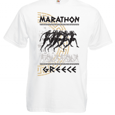 Marathon Greek Key T-Shirt with print