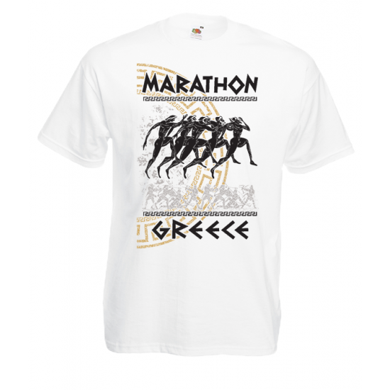 Marathon Greek Key T-Shirt with print
