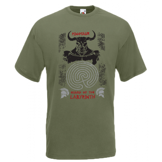 Minotaur Of The Labyrinth T-Shirt with print