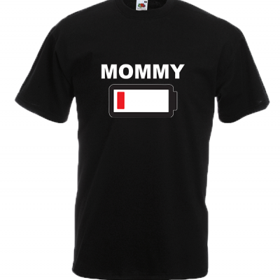 Mommy Battery T-Shirt with print