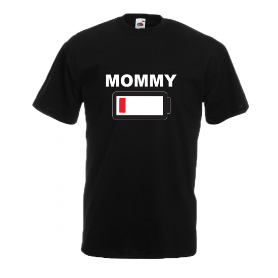 Mommy Battery T-Shirt with print