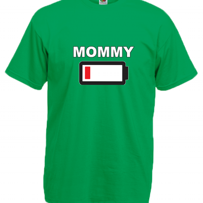 Mommy Battery T-Shirt with print