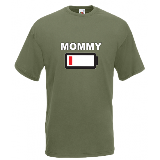 Mommy Battery T-Shirt with print